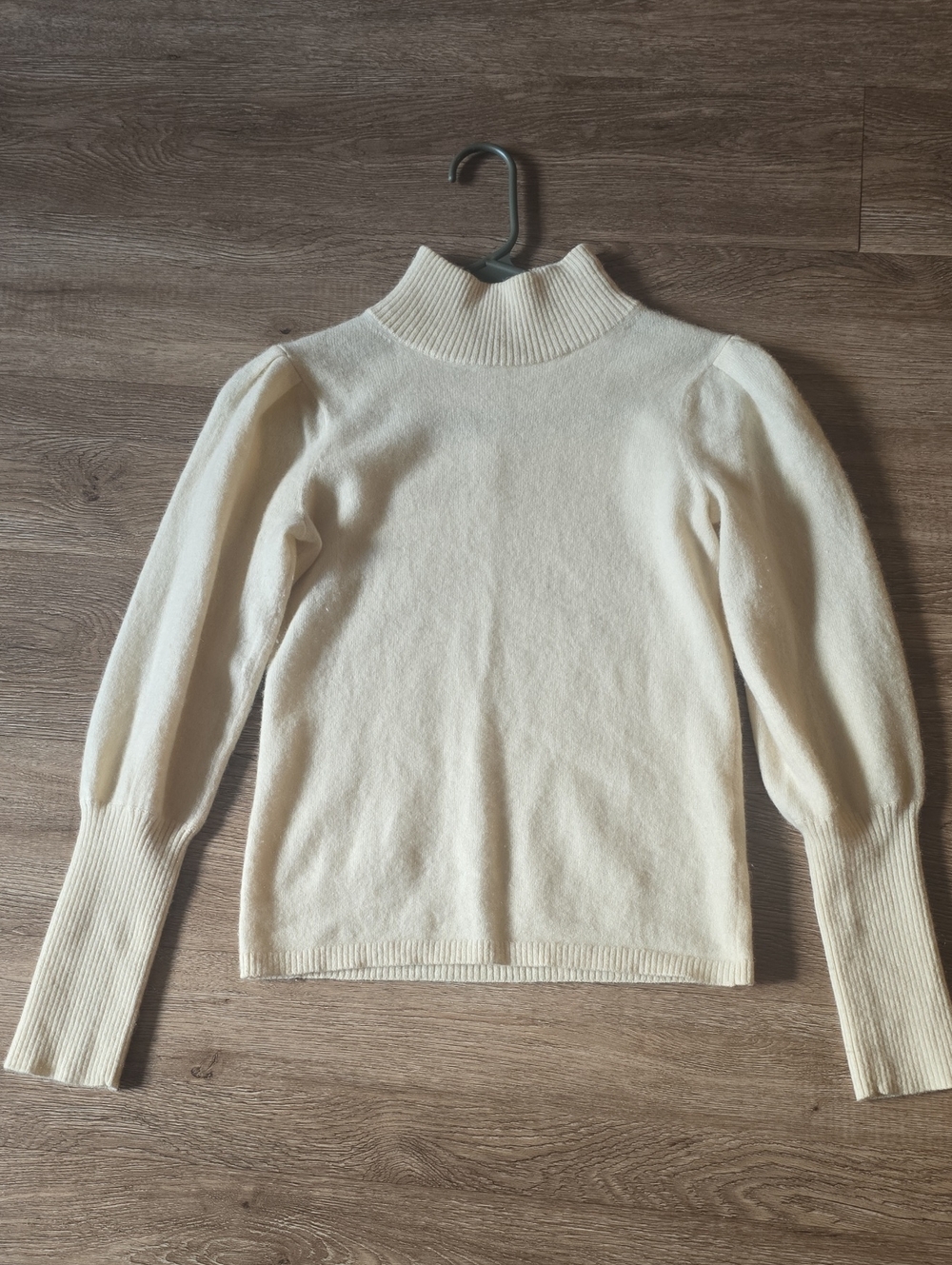 ANTONIO MELANI Ivory Ribbed Mock Neck Sweater